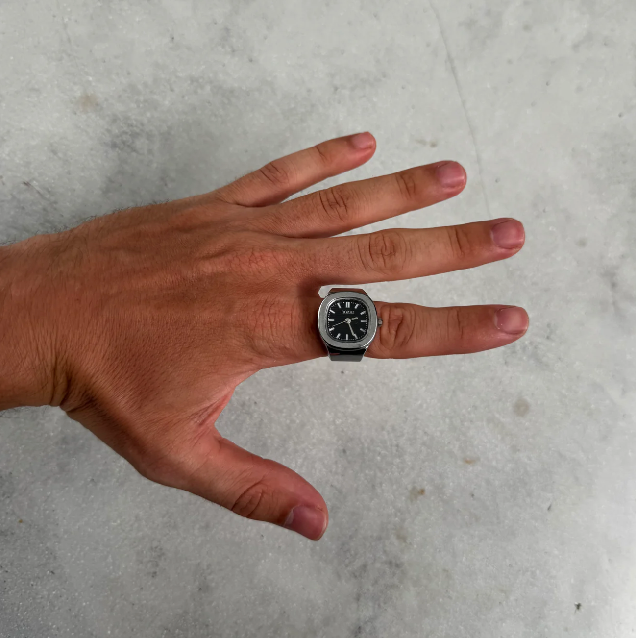 BAGUE BOZHI ❈ NAUTILUS SILVER BLACK