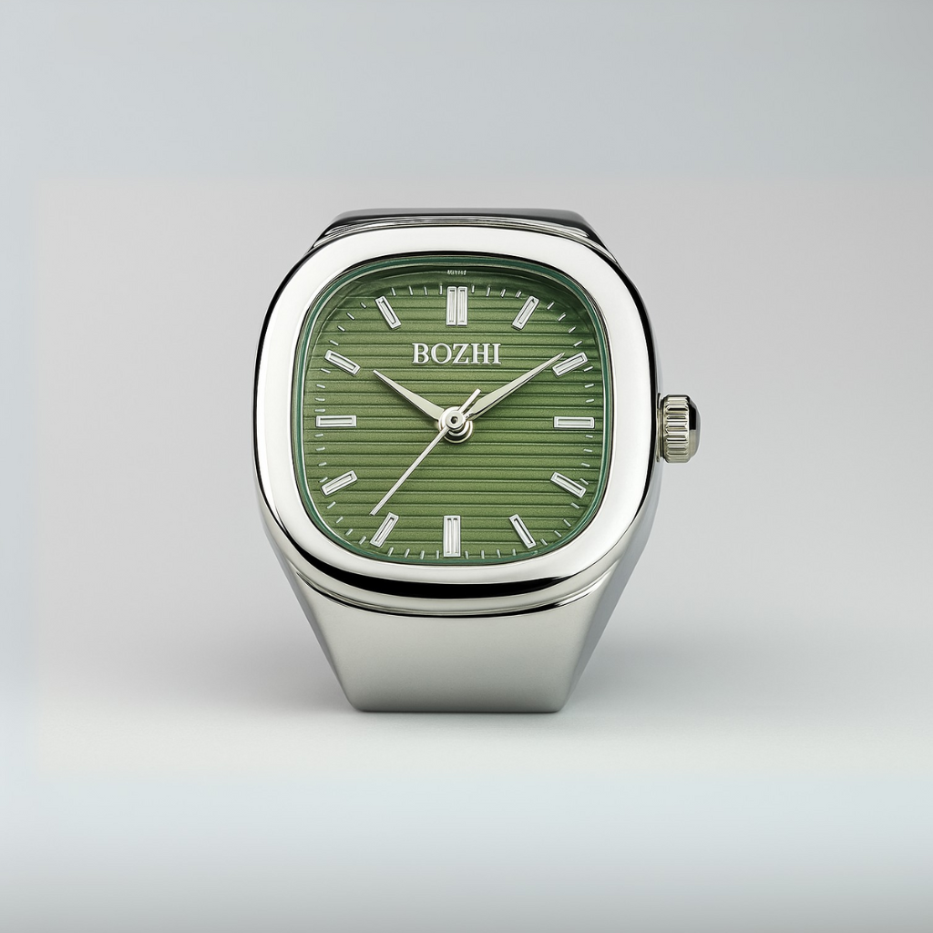 BAGUE BOZHI ❈ NAUTILUS SILVER GREEN