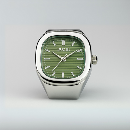 BAGUE BOZHI ❈ NAUTILUS SILVER GREEN