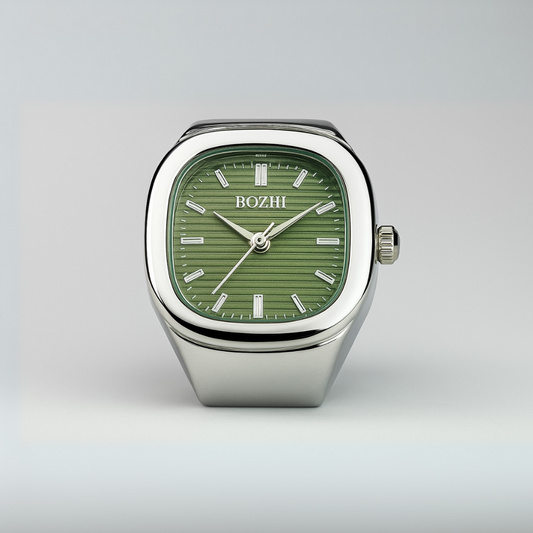 BAGUE BOZHI ❈ NAUTILUS SILVER GREEN