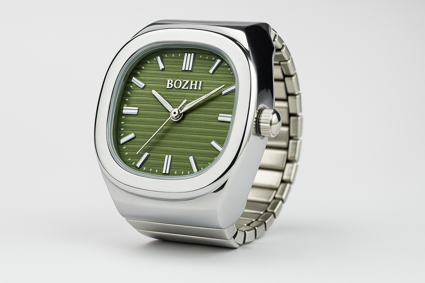 BAGUE BOZHI ❈ NAUTILUS SILVER GREEN