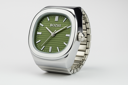 BAGUE BOZHI ❈ NAUTILUS SILVER GREEN