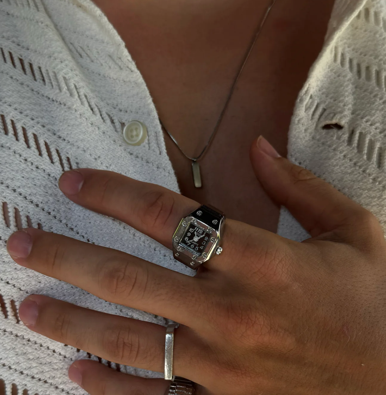 BAGUE BOZHI ❈ SANTOS SILVER BLACK