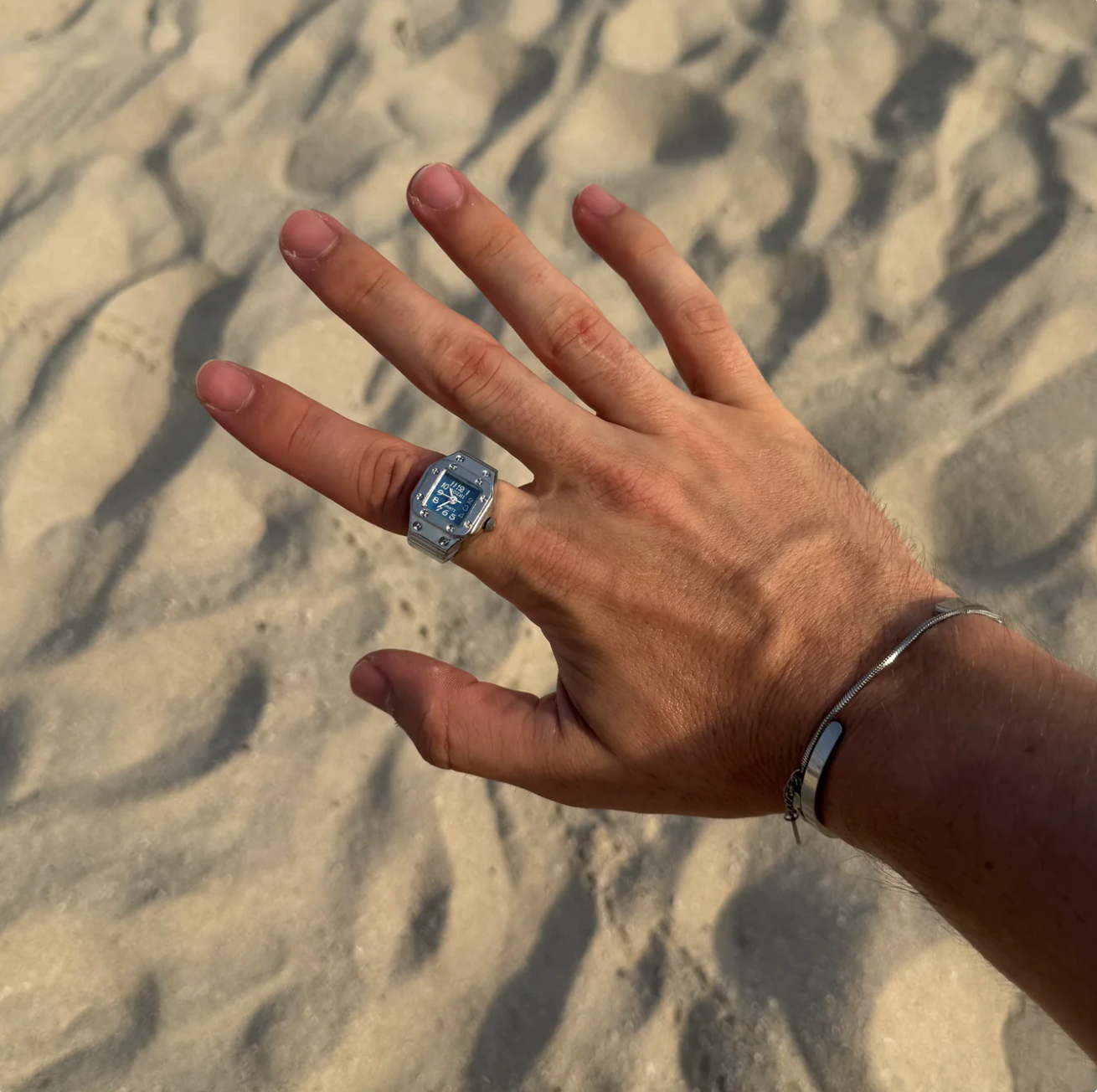 BAGUE BOZHI ❈ SANTOS SILVER BLUE