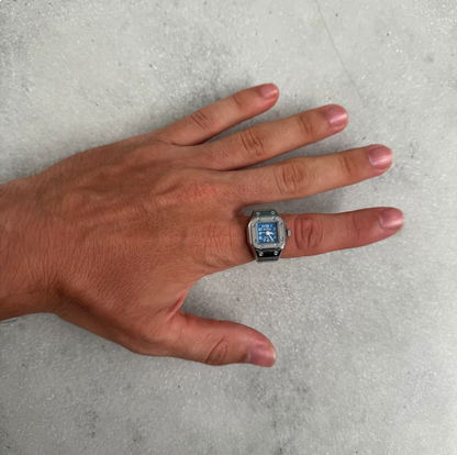 BAGUE BOZHI ❈ SANTOS SILVER BLUE